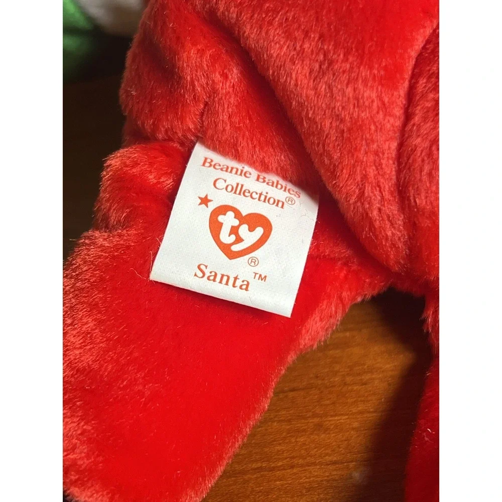 Vintage Mint Condition TY Beanie Baby - Santa 1998 Christmas Soft Plush With Tag